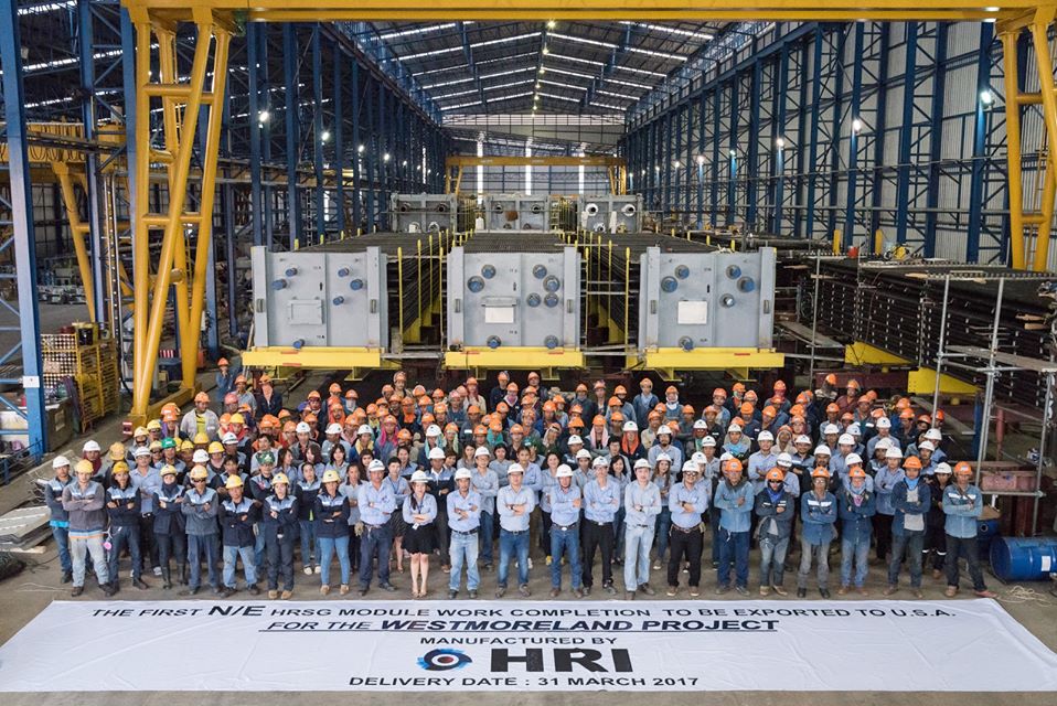 The First N/E HRSG Module Work Completion for Westmoreland Project Manufactured by HRI